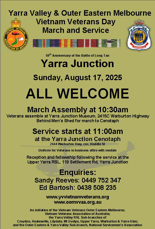 Details for 2025 Commemoration